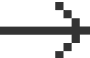 right-pointing arrow composed of black squares